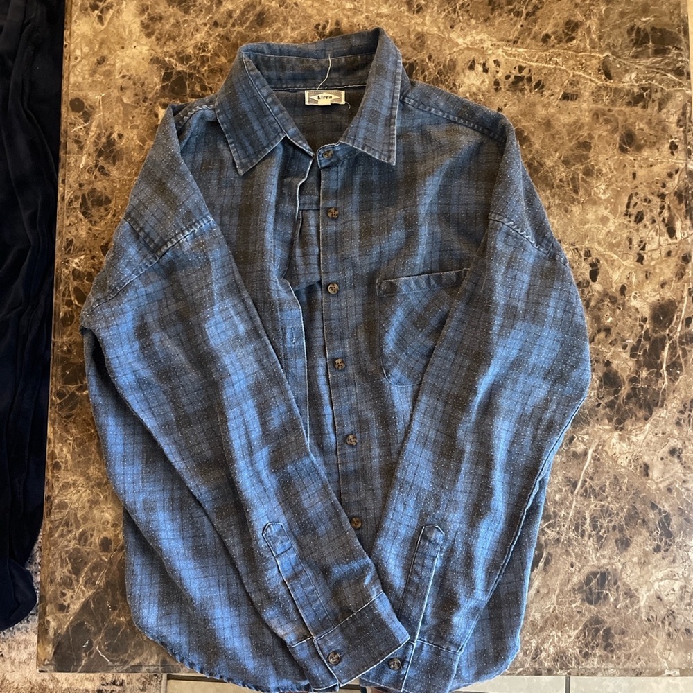 Blue/gray flannel bought from Tilly’s